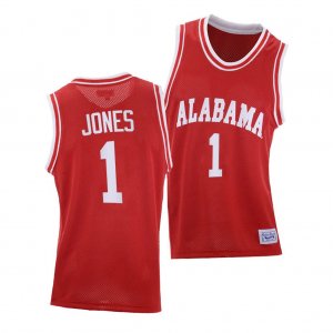 Men's Alabama Crimson Tide #1 Herbert Jones Red 2021 NCAA Throwback College Basketball Jersey 2403WKEV2